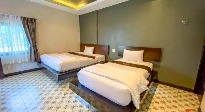 Bed in Laekhong River Resort
