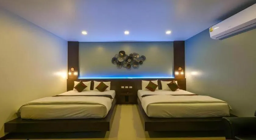 Bed in Laekhong River Resort