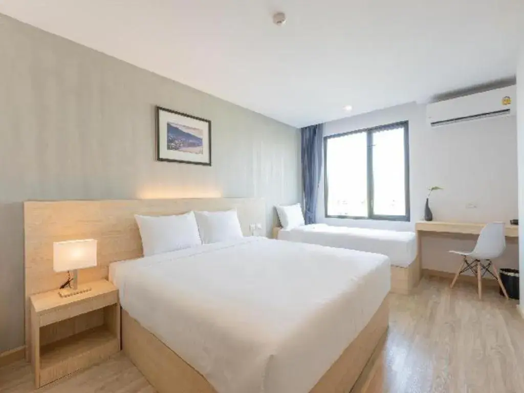 Bed in B2 Don Mueang Premier Hotel Bed in B2 Don Mueang Premier Hotel