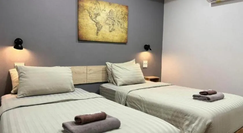 Bed in The Hub Hotel Surin