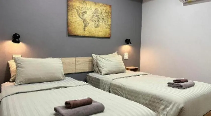 Bed in The Hub Hotel Surin