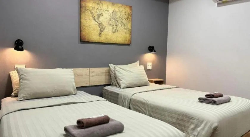 Bed in The Hub Hotel Surin