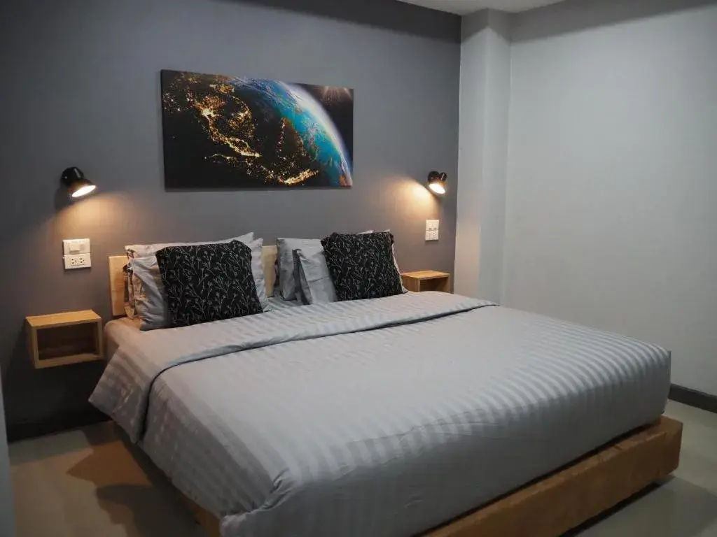 Bed in The Hub Hotel Surin Bed in The Hub Hotel Surin