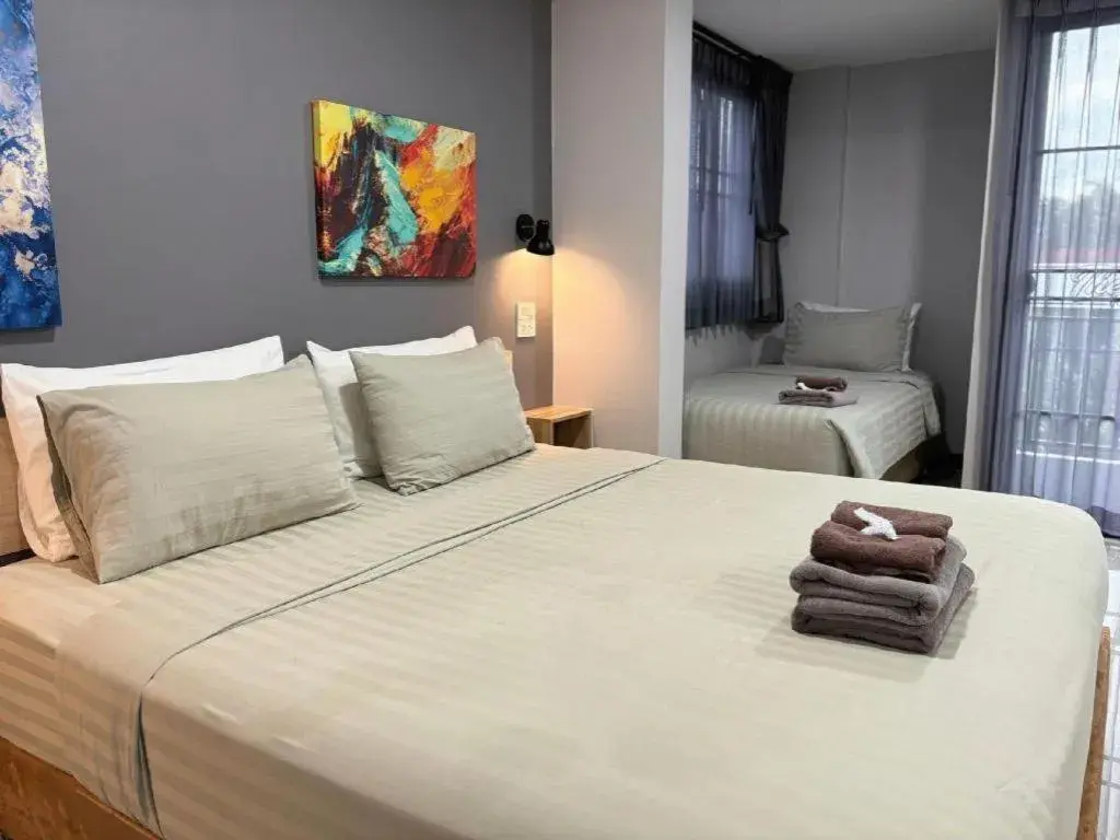 Bed in The Hub Hotel Surin Bed in The Hub Hotel Surin