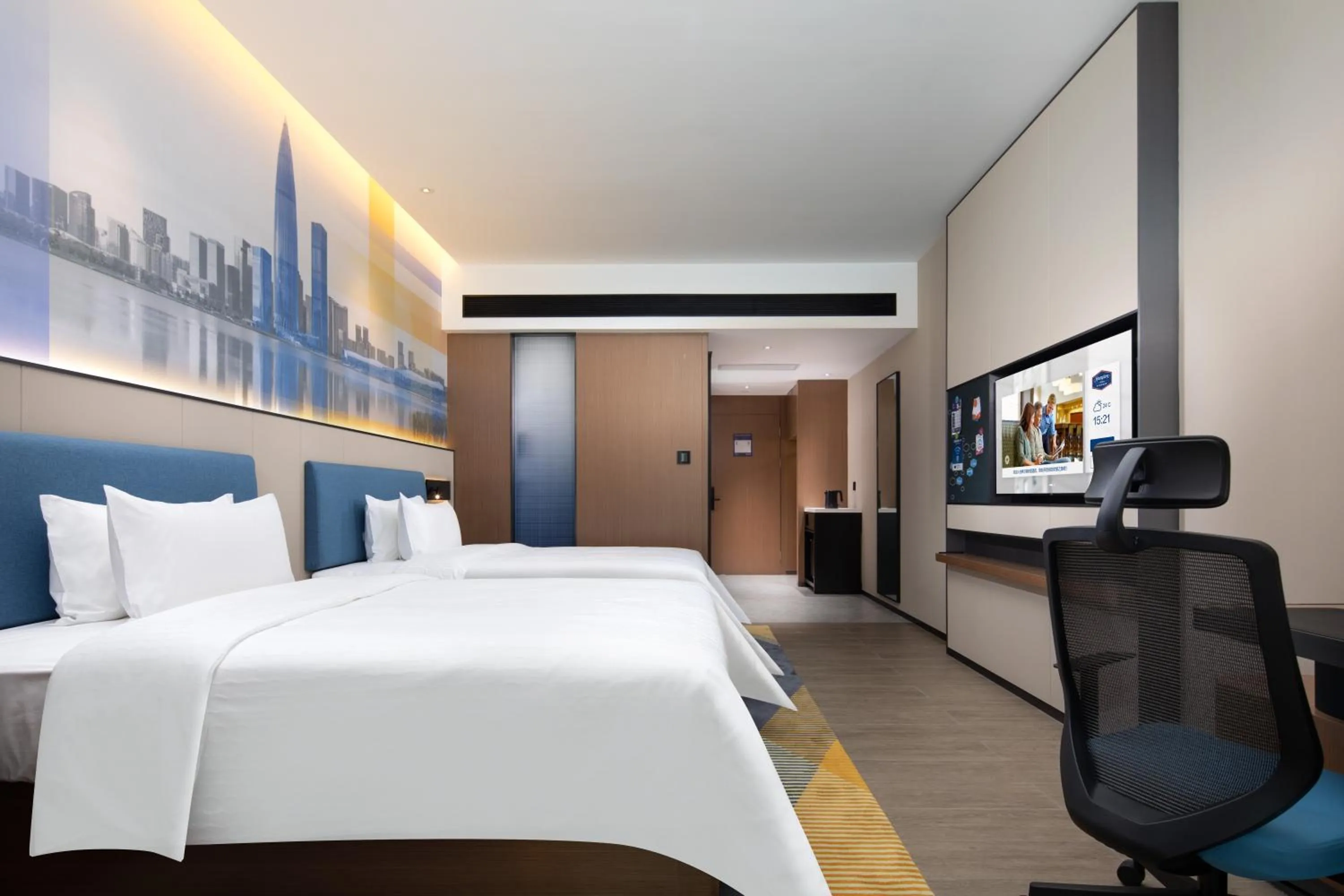 Bed in Hampton by Hilton Shenzhen Longgang Yonghu
