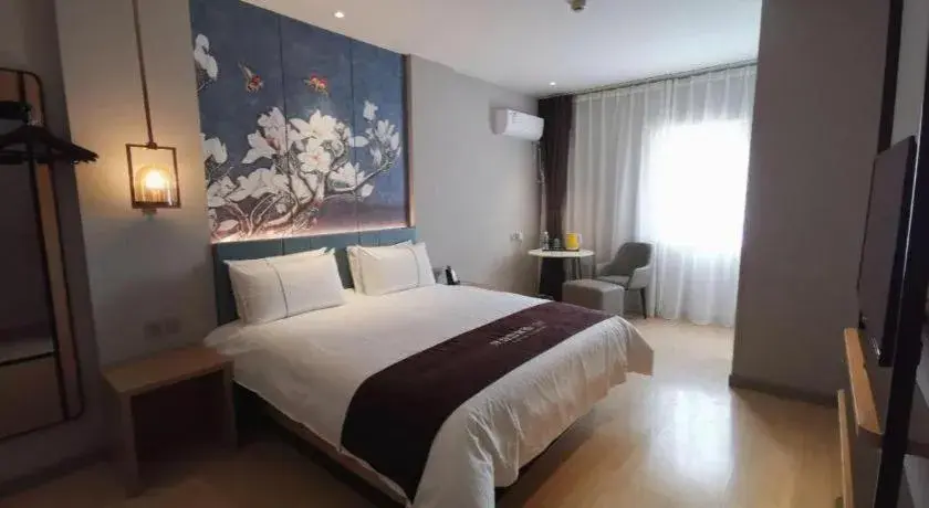 Bed in Jinjiang Inn Tianjin Station Jinwan Square Bed in Jinjiang Inn Tianjin Station Jinwan Square