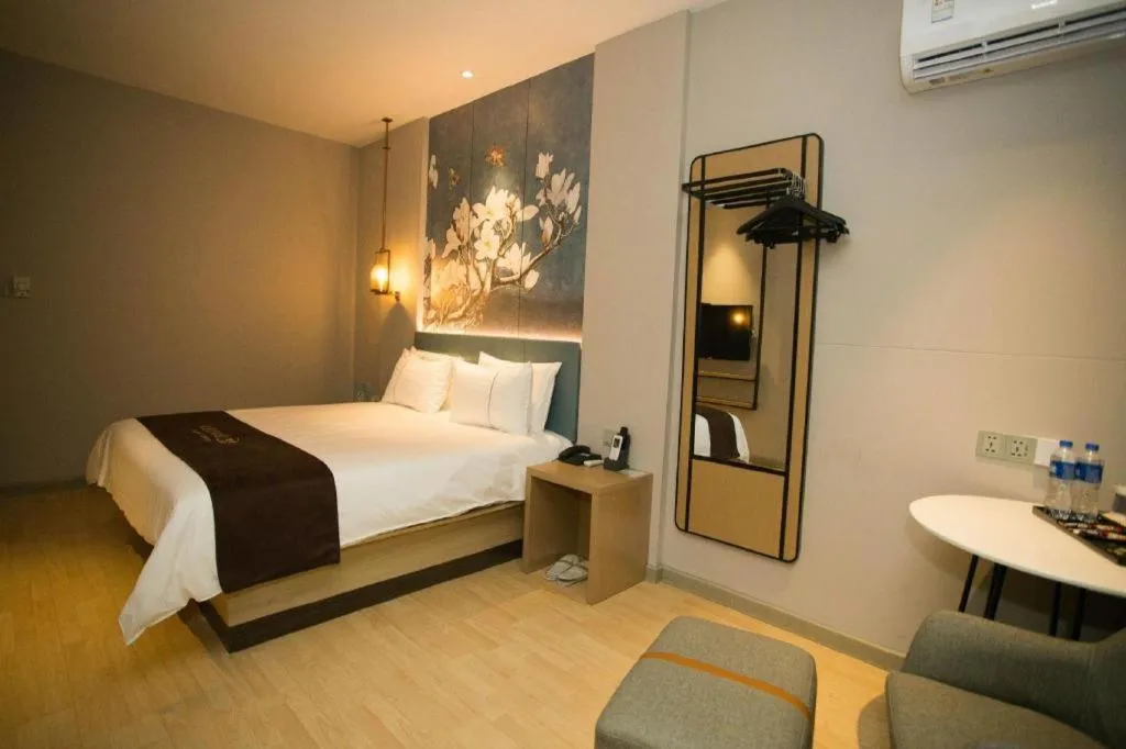 Bed in Jinjiang Inn Tianjin Station Jinwan Square