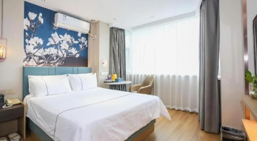 Bed in Jinjiang Inn Chengdu Kuanzhai Alley Jinxianqiao