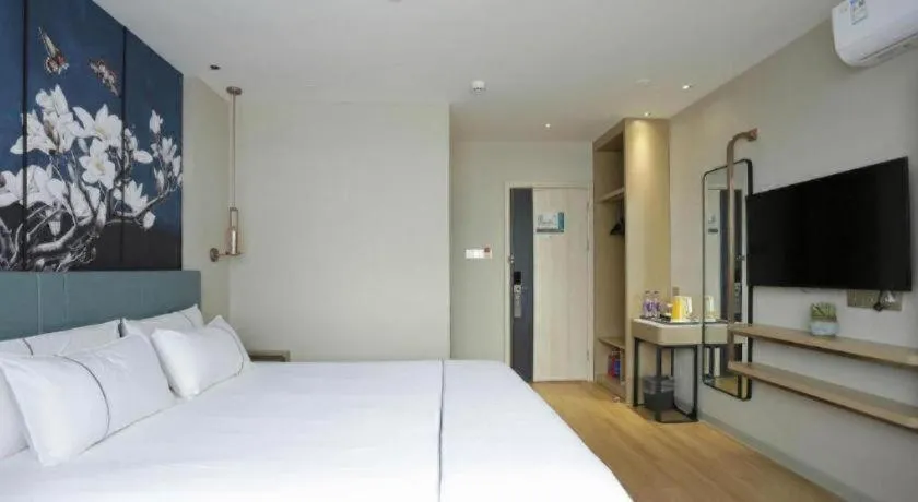 Bed in Jinjiang Inn Chengdu Kuanzhai Alley Jinxianqiao