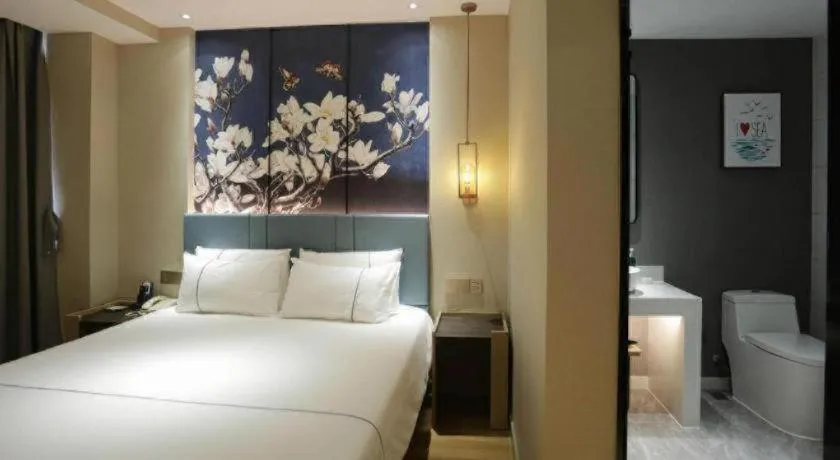 Bed in Jinjiang Inn Chengdu Kuanzhai Alley Jinxianqiao