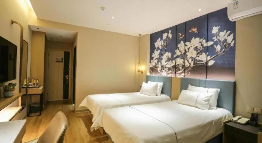 Bed in Jinjiang Inn Chengdu Kuanzhai Alley Jinxianqiao