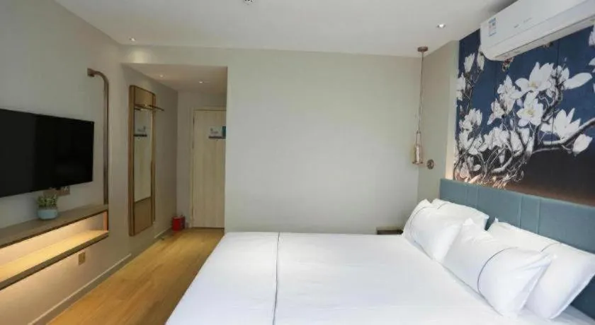 Bed in Jinjiang Inn Chengdu Kuanzhai Alley Jinxianqiao