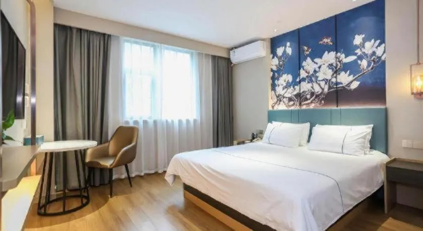 Bed in Jinjiang Inn Chengdu Kuanzhai Alley Jinxianqiao