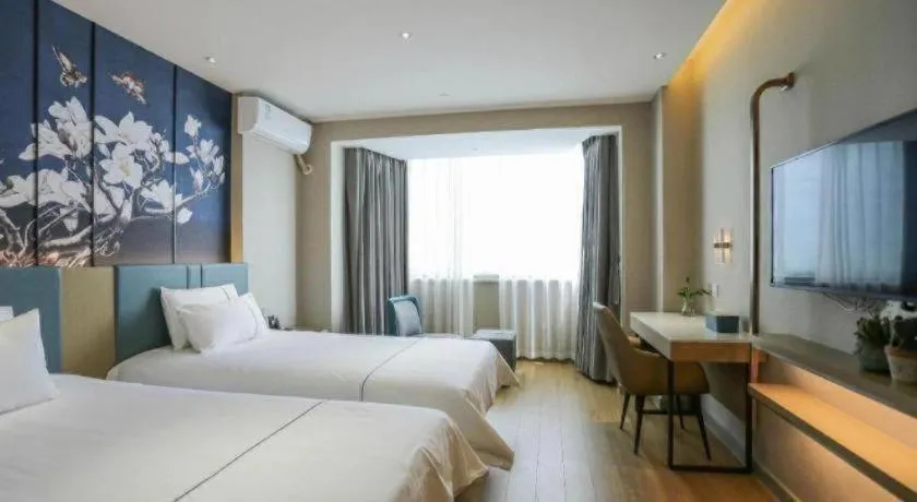 Bed in Jinjiang Inn Chengdu Kuanzhai Alley Jinxianqiao