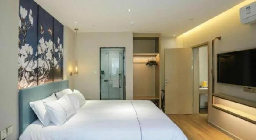 Bed in Jinjiang Inn Chengdu Kuanzhai Alley Jinxianqiao