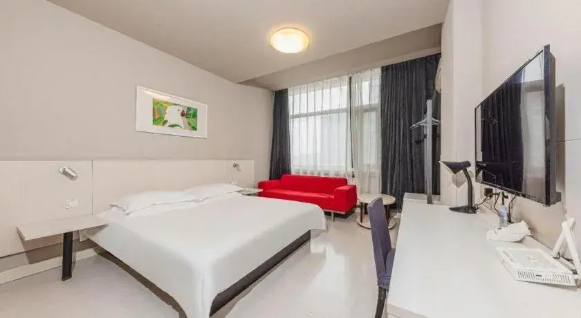 Bed in Jinjiang Inn JiNan Daminghu New Scenic Area Lishan Road Bed in Jinjiang Inn JiNan Daminghu New Scenic Area Lishan Road