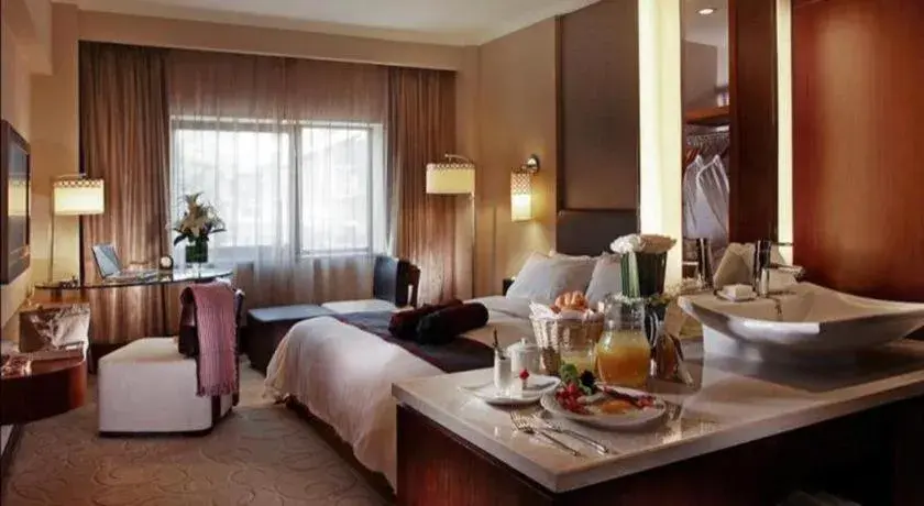 Bed in Xian Grand Noble Hotel Bed in Xian Grand Noble Hotel