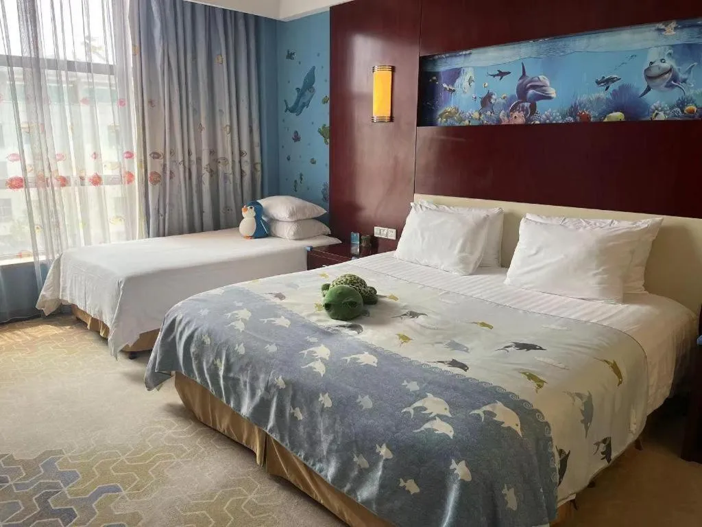 Bed in New Century Hotel Zaozhuang Fengming
