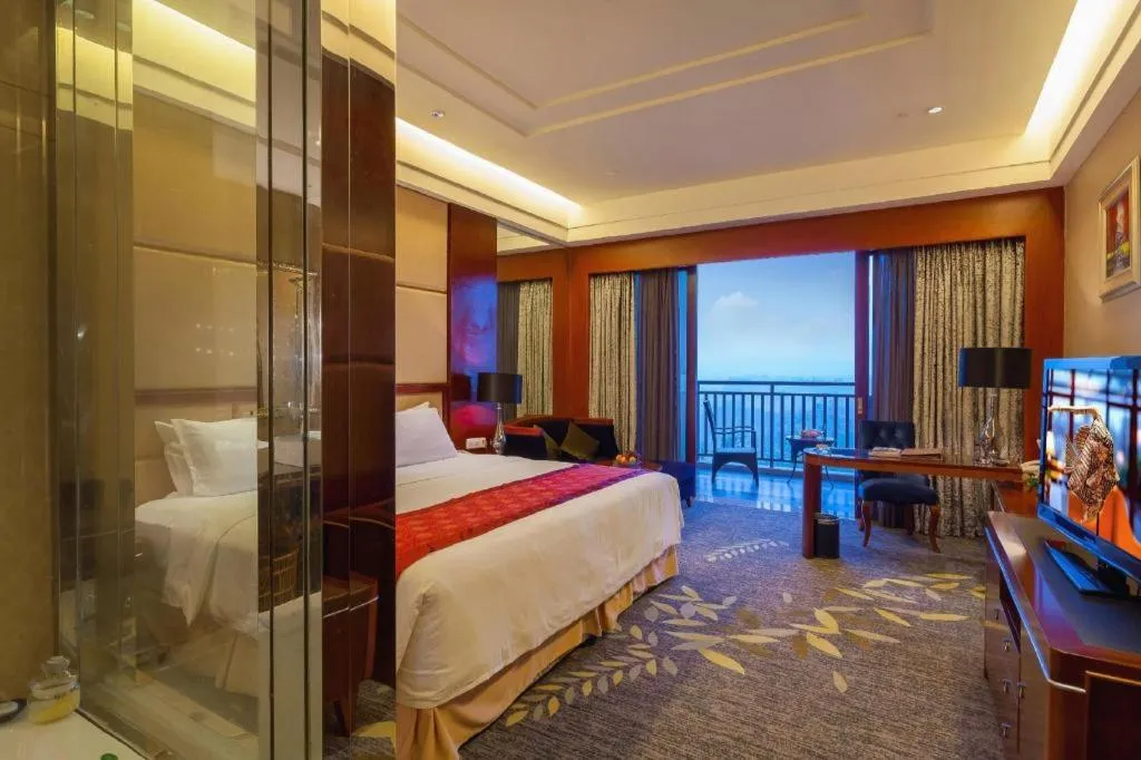 Bed in Xinjin Celebrity City Hotel