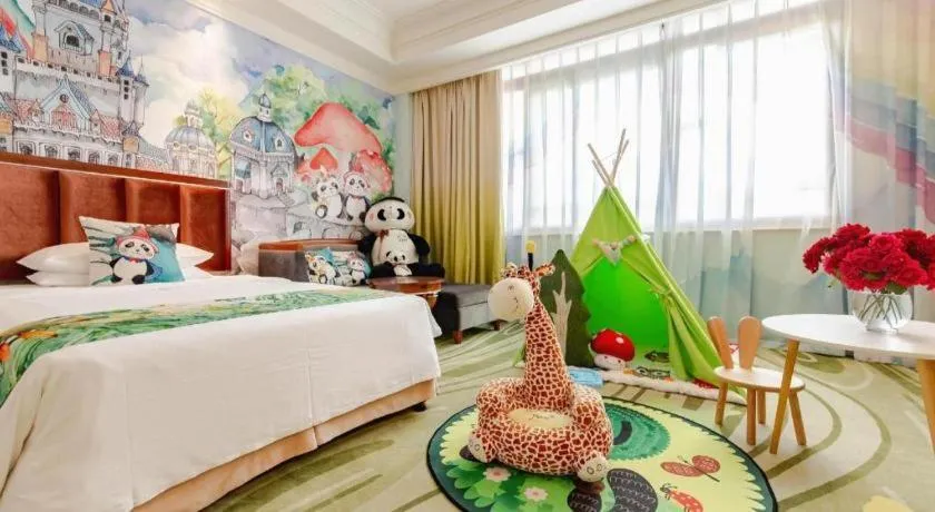 Bed in Xinjin Celebrity City Hotel