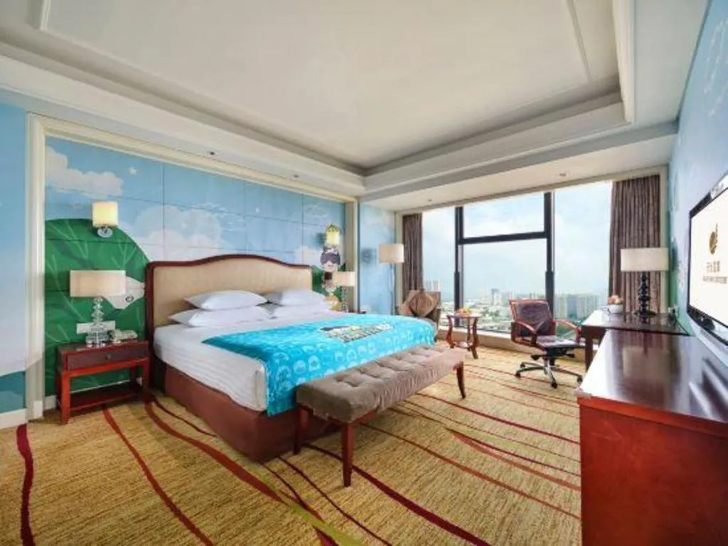Bed in New Century Grand Hotel Zhejiang Sanli