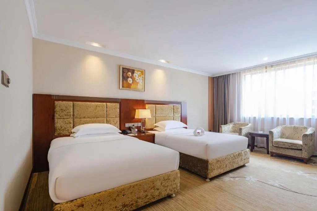 Bed in Chongqing River Romance Hotel