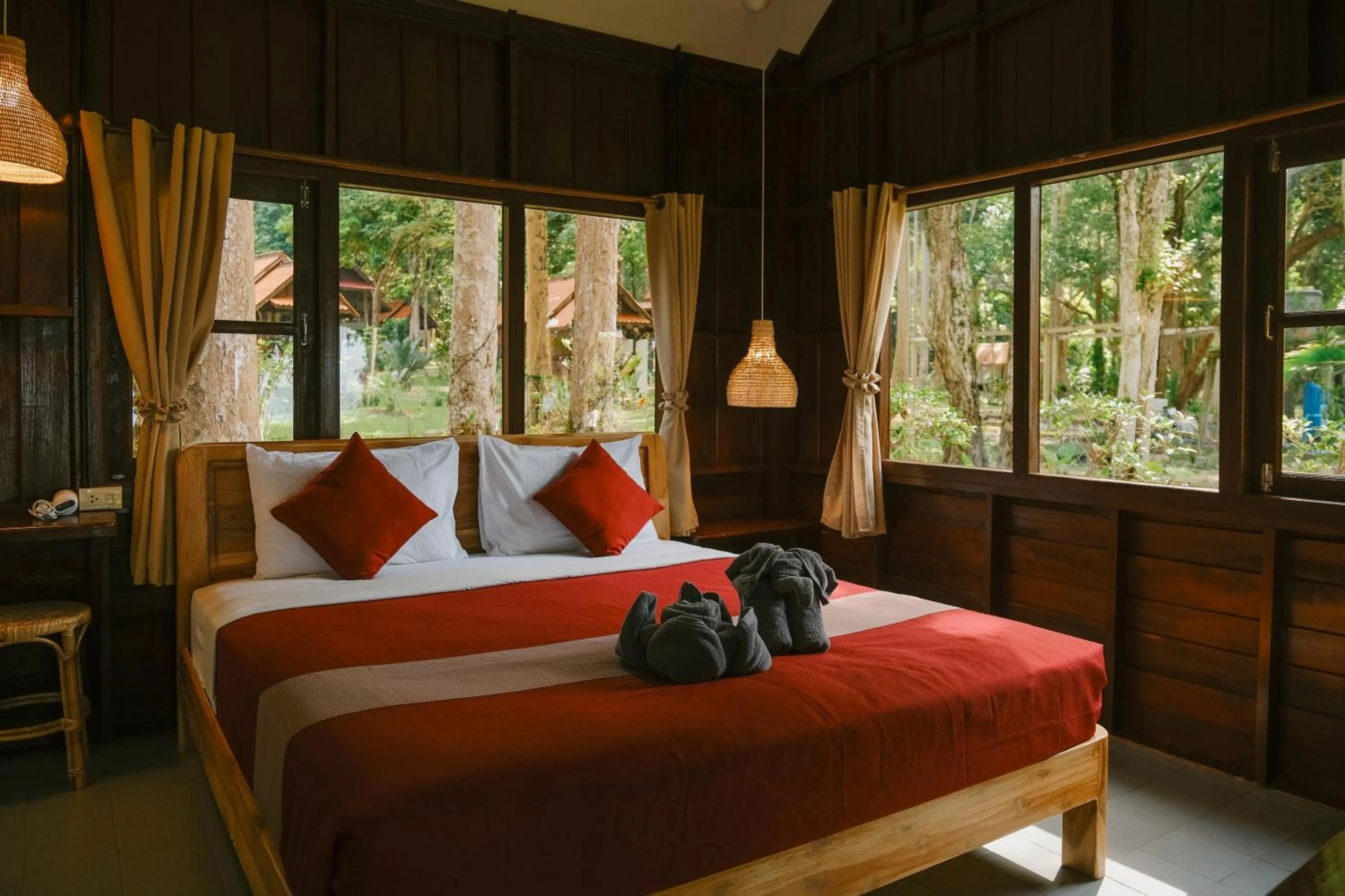 Photo of the whole room, Bed in JOY Bungalow Resort and Restaurant
