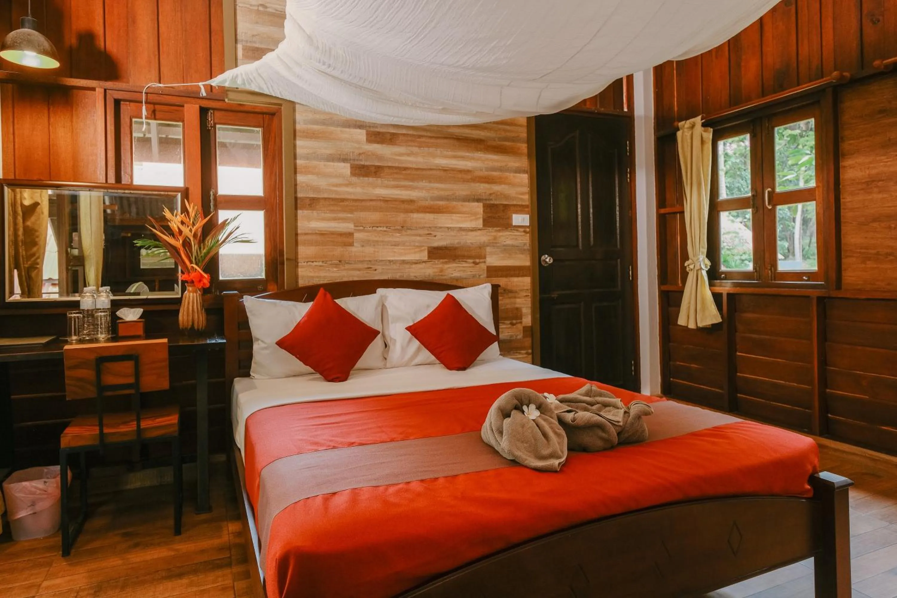 Photo of the whole room, Bed in JOY Bungalow Resort and Restaurant