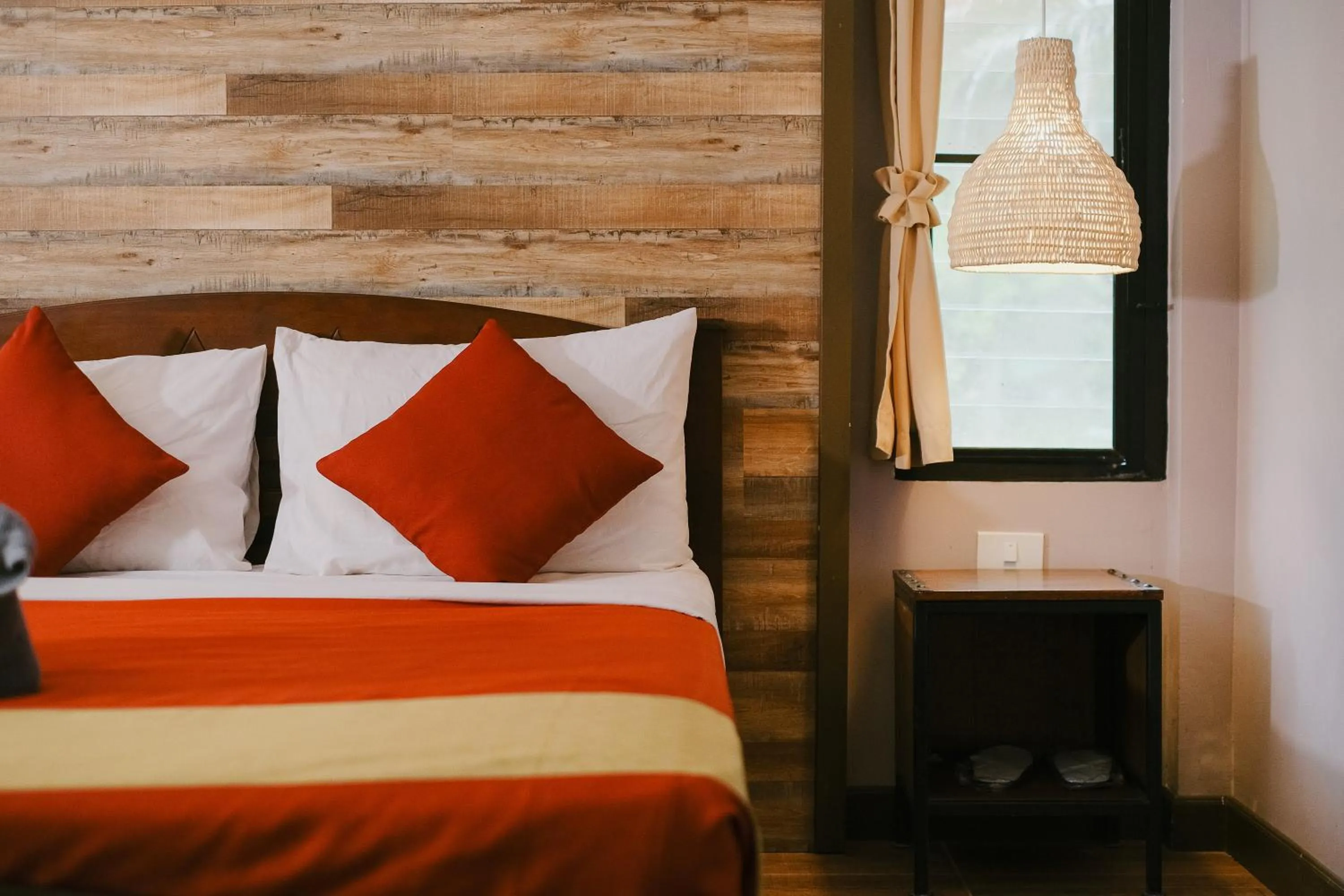 Bed in JOY Bungalow Resort and Restaurant