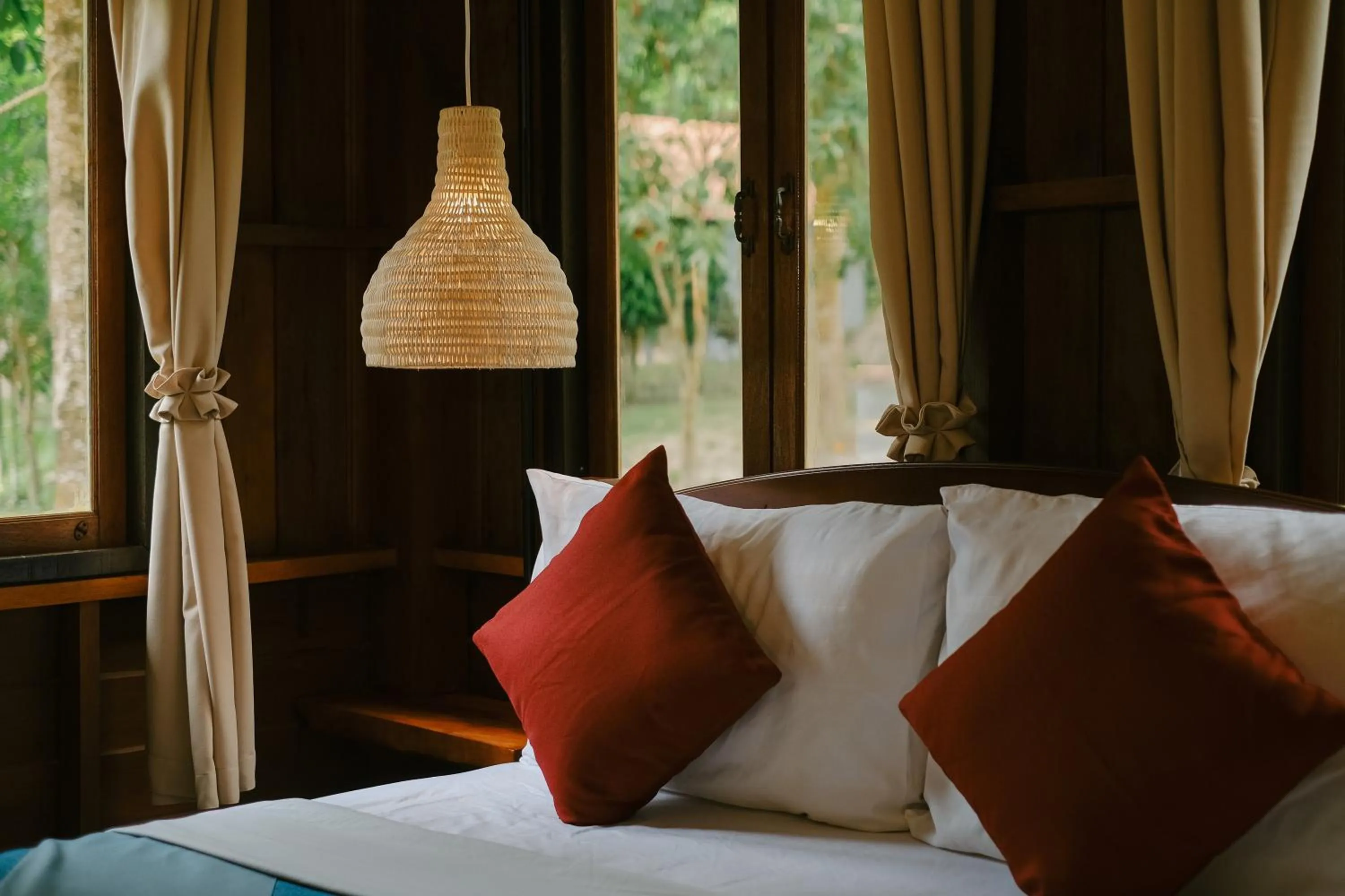 Bed in JOY Bungalow Resort and Restaurant