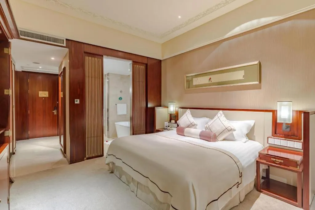 Bed in Tong Que Tai Jinling Hotel Tongling Anhui