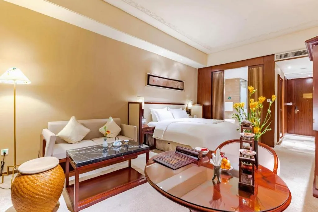 Bed in Tong Que Tai Jinling Hotel Tongling Anhui