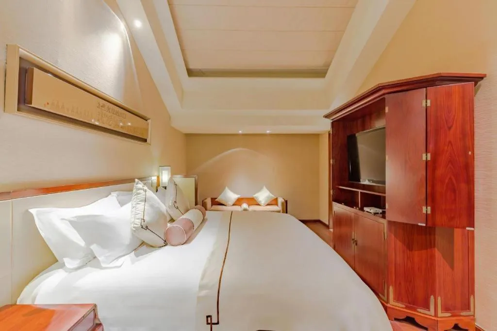 Bed in Tong Que Tai Jinling Hotel Tongling Anhui