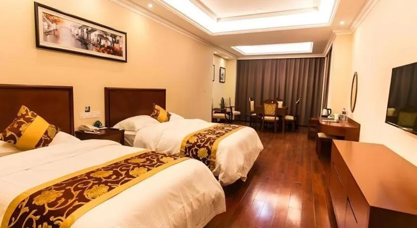 Bed in GreenTree Inn Suzhou Dongxing Road Xinye Square Express Hotel