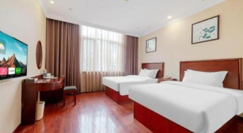 Bed in GreenTree Inn Suzhou Dongxing Road Xinye Square Express Hotel