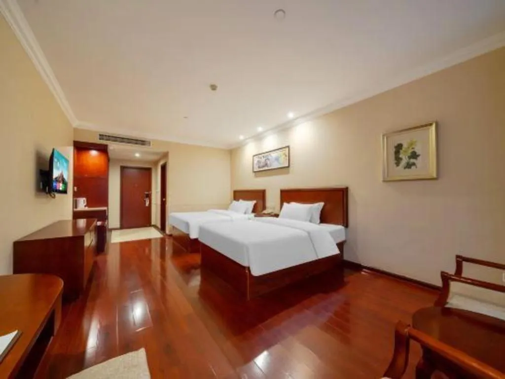 Bed in GreenTree Inn Suzhou Dongxing Road Xinye Square Express Hotel