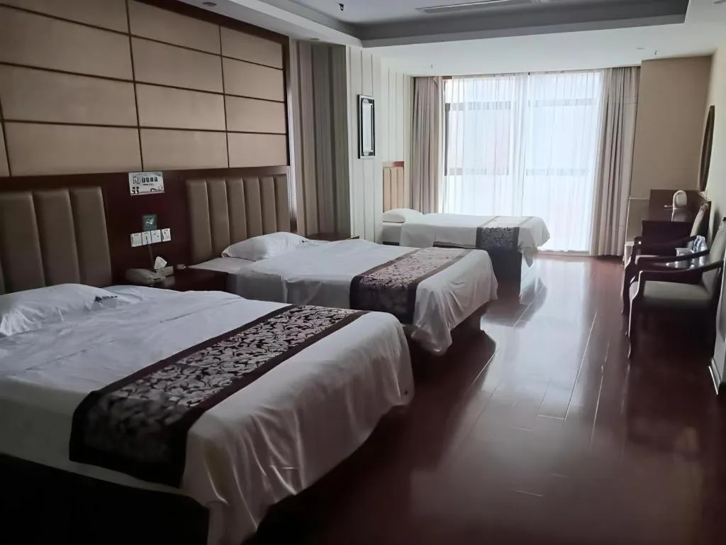 Bed in GreenTree Inn Chuzhou City Quanjiao County High-Speed Italy Trade City Business Hotel
