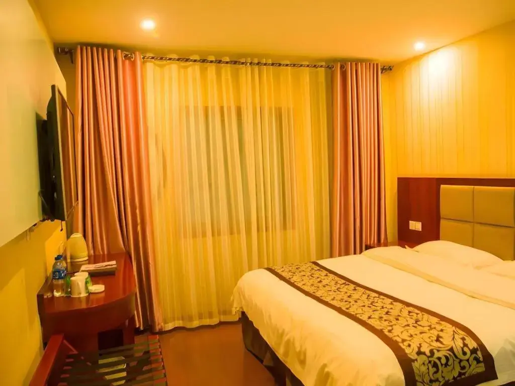 Bed in GreenTree Inn Chuzhou City Quanjiao County High-Speed Italy Trade City Business Hotel Bed in GreenTree Inn Chuzhou City Quanjiao County High-Speed Italy Trade City Business Hotel