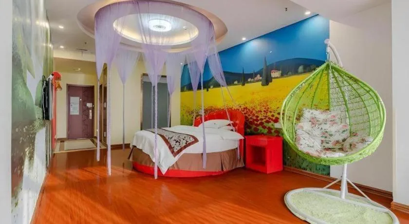 Bed in GreenTree Inn Chuzhou City Quanjiao County High-Speed Italy Trade City Business Hotel