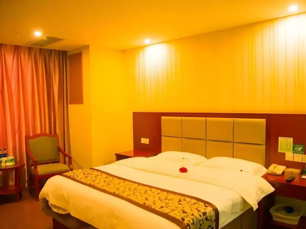 Bed in GreenTree Inn Chuzhou City Quanjiao County High-Speed Italy Trade City Business Hotel Bed in GreenTree Inn Chuzhou City Quanjiao County High-Speed Italy Trade City Business Hotel