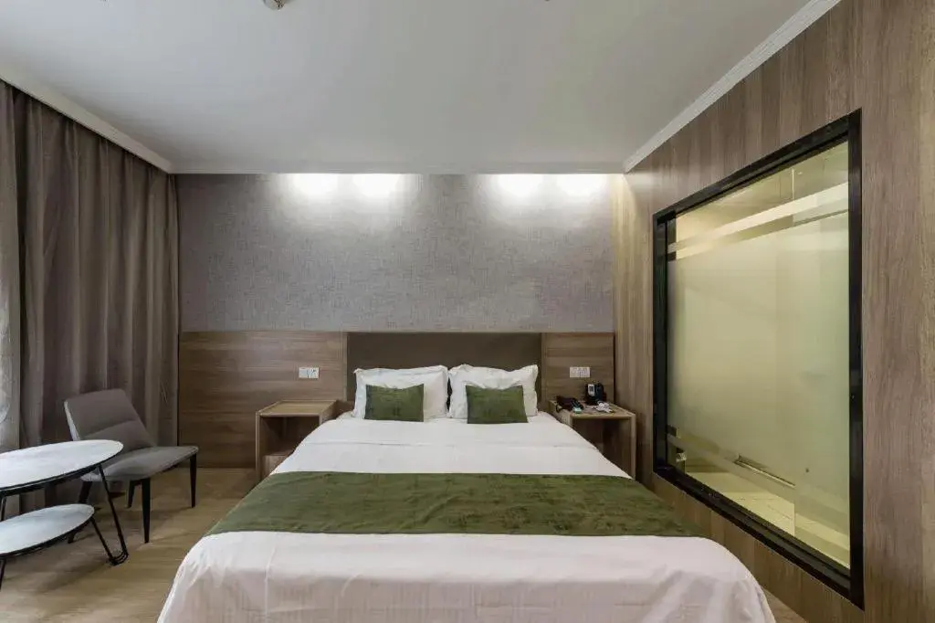 Bed in GreenTree Inn Jiangsu Suzhou Kunshan Beimen Road Express Hotel Bed in GreenTree Inn Jiangsu Suzhou Kunshan Beimen Road Express Hotel