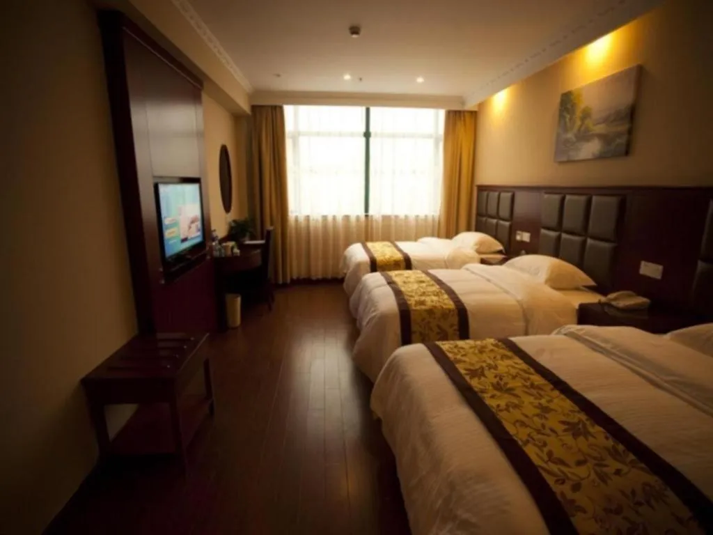 Bed in GreenTree Inn AnHui Maanshan Dangtu High Speed Railway East Station RT-Market Business Hotel