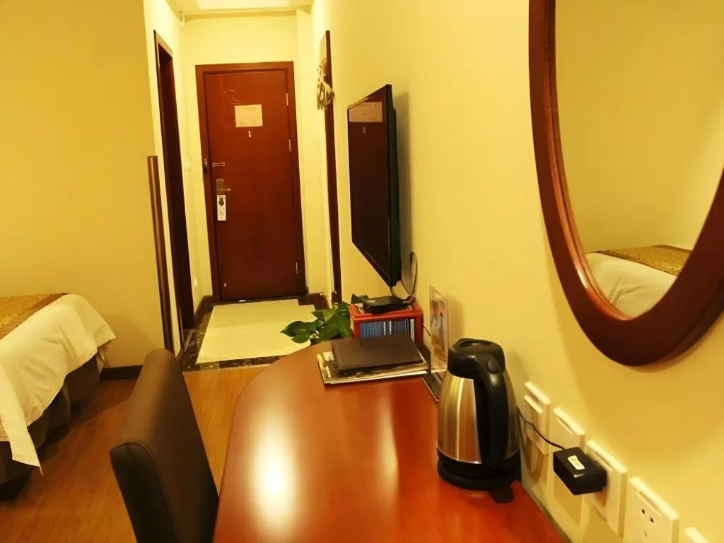 Bed in GreenTree Inn Hebei Zhangjiakou Xiahuayuan Xinchen Road Express Hotel