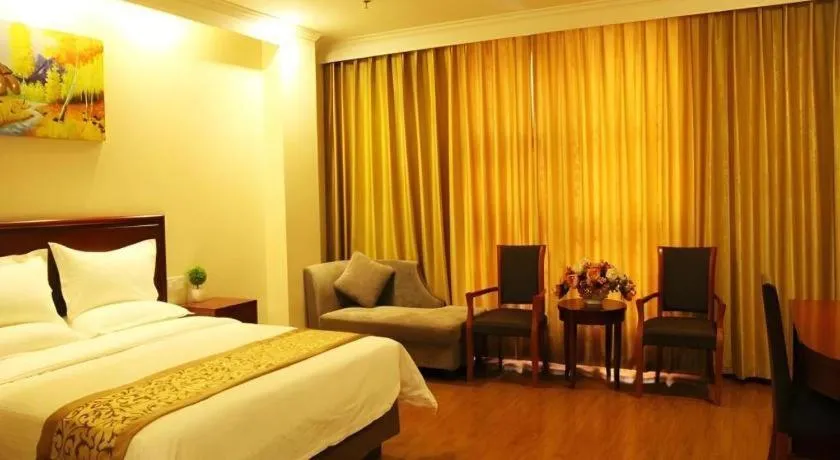 Bed in GreenTree Inn Hebei Zhangjiakou Xiahuayuan Xinchen Road Express Hotel