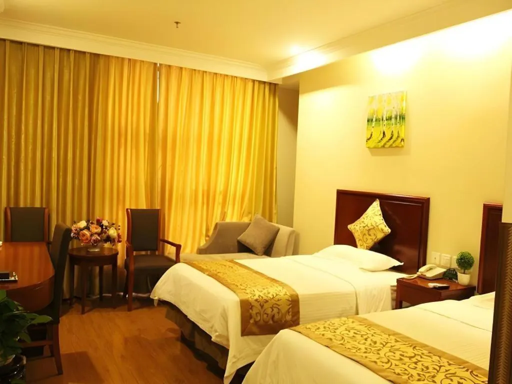 Bed in GreenTree Inn Hebei Zhangjiakou Xiahuayuan Xinchen Road Express Hotel