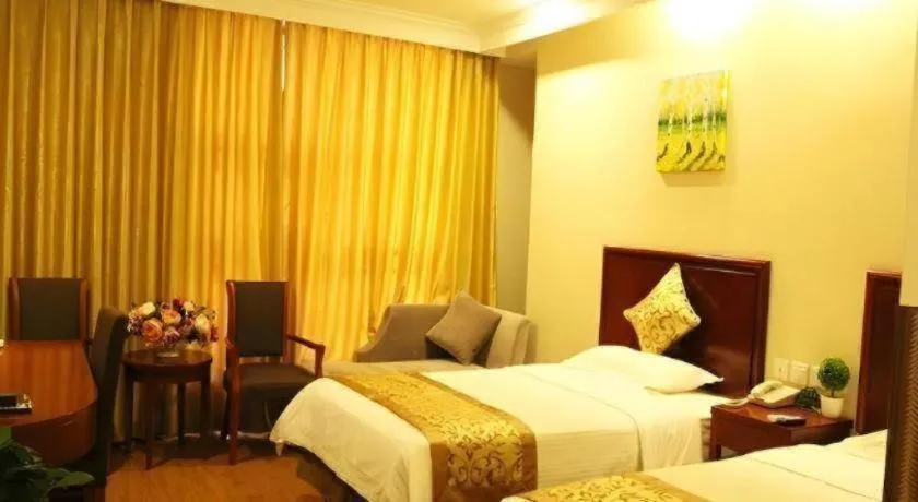 Bed in GreenTree Inn Hebei Zhangjiakou Xiahuayuan Xinchen Road Express Hotel