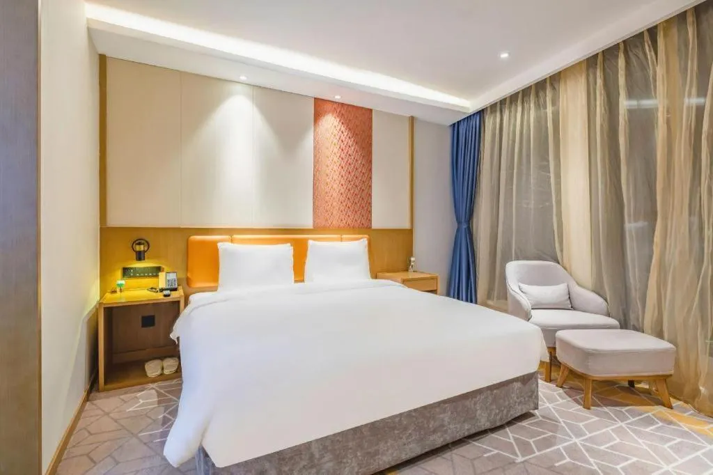 Bed in Gtel Rock City Qingdao Hotel