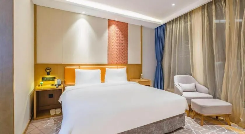 Bed in Gtel Rock City Qingdao Hotel