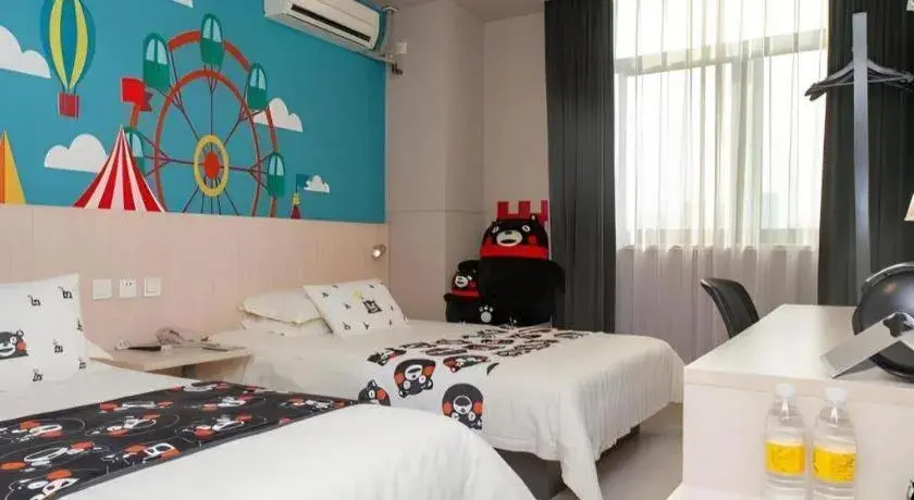 Bed in Jinjiang Inn Changzhou Global Dinosaur City Olympic Center Bed in Jinjiang Inn Changzhou Global Dinosaur City Olympic Center