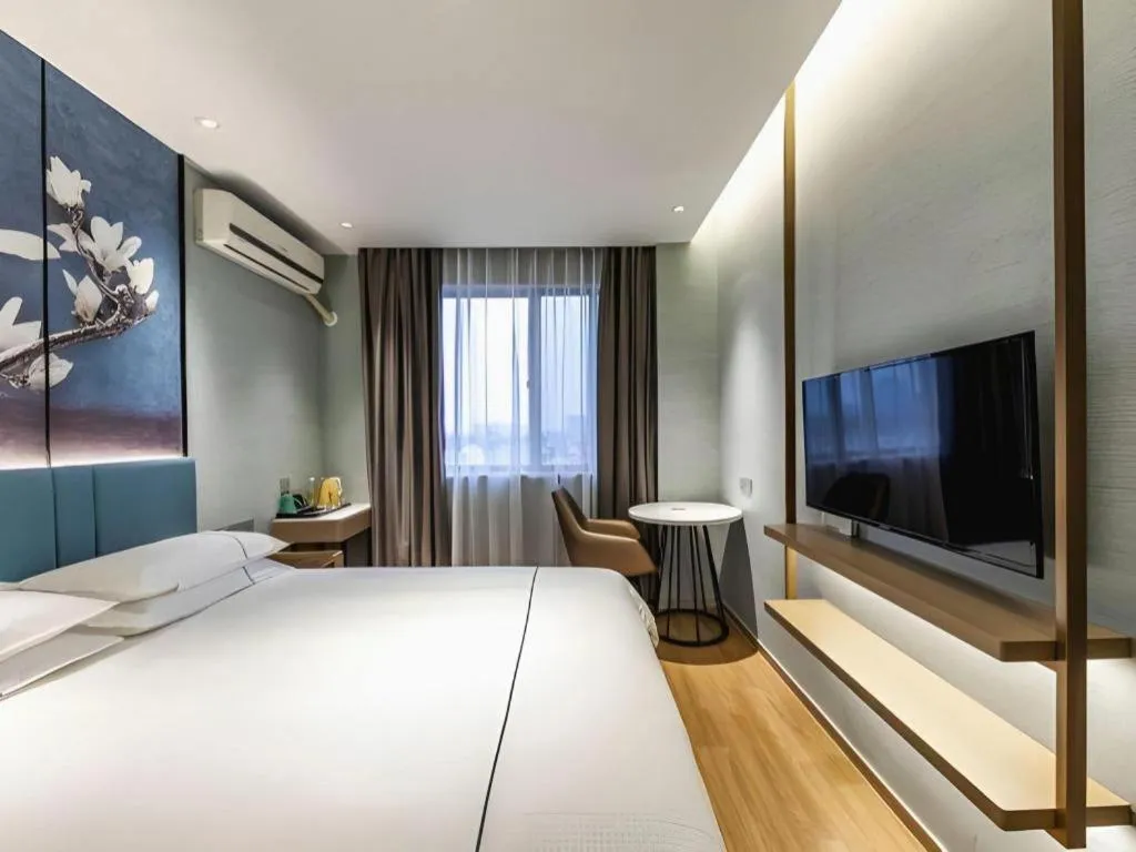 Bed in Jinjiang Inn Zhangjiagang Yangshe West Street Pedestrian Street